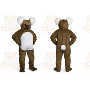 Brown Koala Mascot Costume with Custom Logo