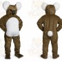Brown Koala Mascot Costume with Custom Logo