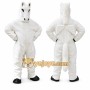 White Horse Mascot Costume with Custom Logo