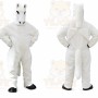 White Horse Mascot Costume with Custom Logo