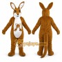 Brown Kangaroo Mascot Costume with Custom Logo