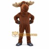 Brown Moose Mascot Costume with Custom Logo Brown Moose Mascot Costume with Custom Logo