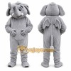 Gray Elephant Mascot Costume with Custom Logo Gray Elephant Mascot Costume with Custom Logo