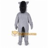 Gray Donkey Mascot Costume with Custom Logo Gray Donkey Mascot Costume with Custom Logo