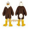 Brown Eagle Mascot Costume with Custom Logo