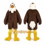 Brown Eagle Mascot Costume with Custom Logo