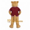 Tan Cougar Mascot Costume with Custom Logo