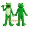 Green Frog Mascot Costume with Custom Logo Green Frog Mascot Costume with Custom Logo