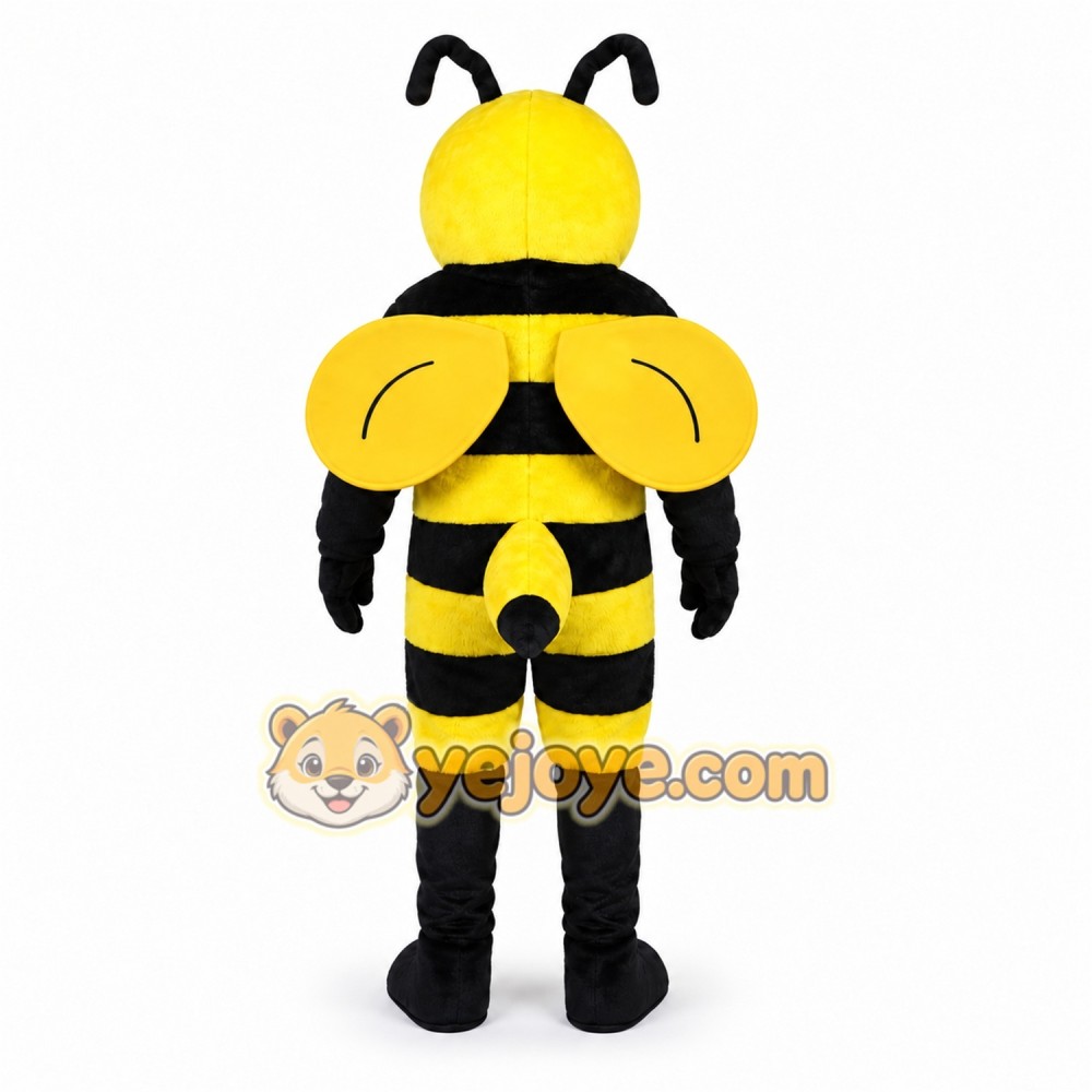 Yellow Bee Mascot Costume with Custom Logo Yellow Bee Mascot Costume with Custom Logo