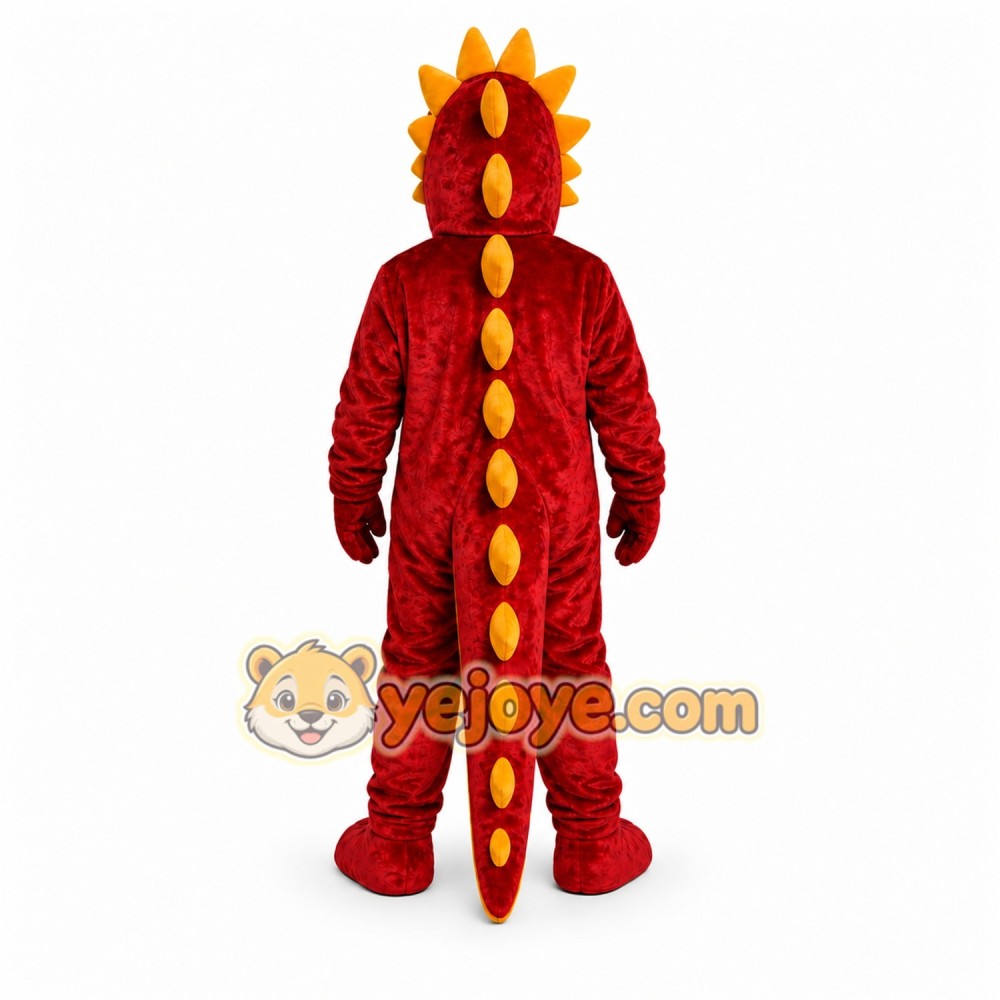 Red Dragon Mascot Costume with Custom Logo Red Dragon Mascot Costume with Custom Logo