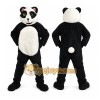Black Panda Mascot Costume with Custom Logo Black Panda Mascot Costume with Custom Logo