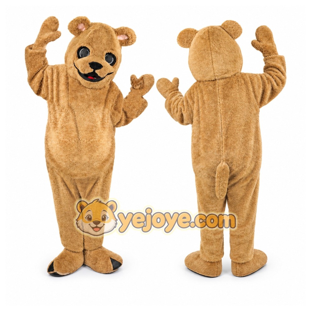 Brown Bear Mascot Costume with Custom Logo Brown Bear Mascot Costume with Custom Logo