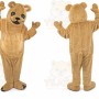 Brown Bear Mascot Costume with Custom Logo