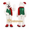 White Bear Mascot Costume with Custom Logo White Bear Mascot Costume with Custom Logo
