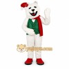 White Bear Mascot Costume with Custom Logo White Bear Mascot Costume with Custom Logo