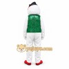 White Snowman Mascot Costume with Custom Logo