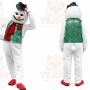 White Snowman Mascot Costume with Custom Logo