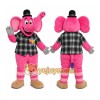Pink Elephant Mascot Costume with Custom Logo Pink Elephant Mascot Costume with Custom Logo