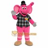 Pink Elephant Mascot Costume with Custom Logo Pink Elephant Mascot Costume with Custom Logo