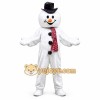 White Snowman Mascot Costume with Custom Logo White Snowman Mascot Costume with Custom Logo