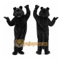 Black Bear Mascot Costume with Custom Logo