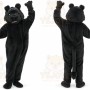 Black Bear Mascot Costume with Custom Logo