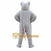 Gray Mouse Mascot Costume with Custom Logo Gray Mouse Mascot Costume with Custom Logo