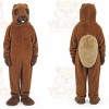 Brown Beaver Mascot Costume with Custom Logo