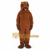 Brown Beaver Mascot Costume with Custom Logo Brown Beaver Mascot Costume with Custom Logo