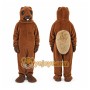 Brown Beaver Mascot Costume with Custom Logo