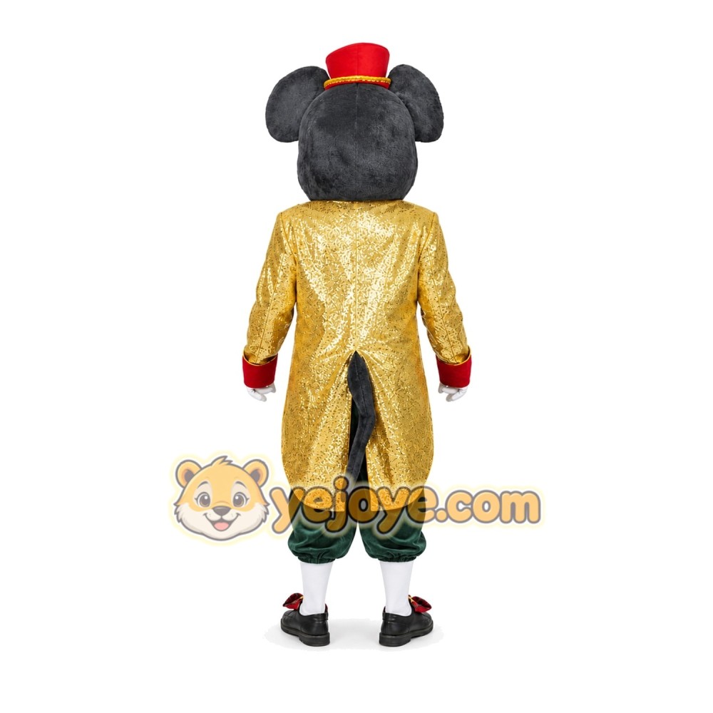 Black Mouse Mascot Costume with Custom Logo Black Mouse Mascot Costume with Custom Logo