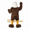 Brown Eagle Mascot Costume with Custom Logo