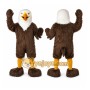 Brown Eagle Mascot Costume with Custom Logo