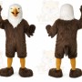 Brown Eagle Mascot Costume with Custom Logo