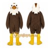 Brown Eagle Mascot Costume with Custom Logo Brown Eagle Mascot Costume with Custom Logo