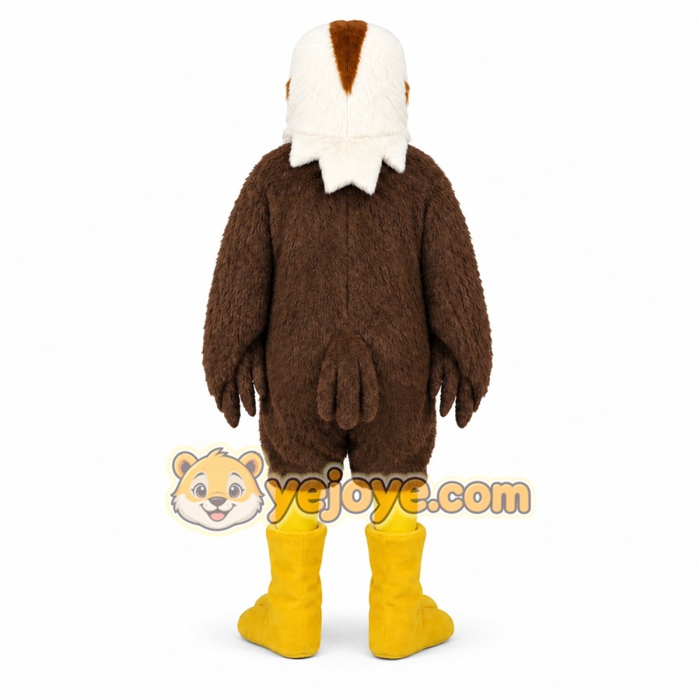 Brown Eagle Mascot Costume with Custom Logo Brown Eagle Mascot Costume with Custom Logo