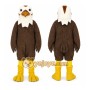Brown Eagle Mascot Costume with Custom Logo