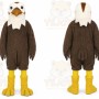 Brown Eagle Mascot Costume with Custom Logo