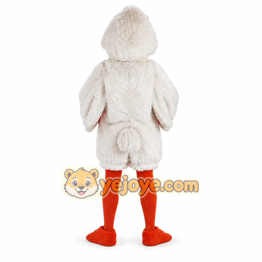 White Duck Mascot Costume with Custom Logo White Duck Mascot Costume with Custom Logo
