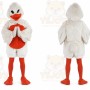 White Duck Mascot Costume with Custom Logo