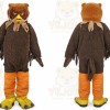 Brown Owl Mascot Costume with Custom Logo