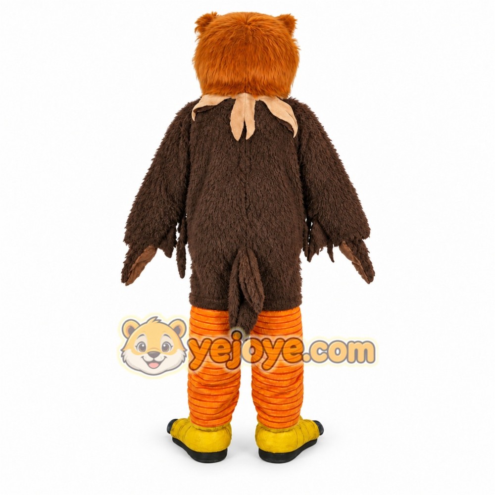 Brown Owl Mascot Costume with Custom Logo Brown Owl Mascot Costume with Custom Logo