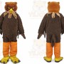 Brown Owl Mascot Costume with Custom Logo