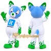 Blue Fox Mascot Costume with Custom Logo Blue Fox Mascot Costume with Custom Logo