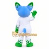 Blue Fox Mascot Costume with Custom Logo Blue Fox Mascot Costume with Custom Logo