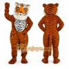Orange Tiger Mascot Costume with Custom Logo