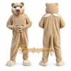 Beige Cougar Mascot Costume with Custom Logo Beige Cougar Mascot Costume with Custom Logo