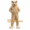 Beige Cougar Mascot Costume with Custom Logo Beige Cougar Mascot Costume with Custom Logo