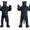 Black Panther Mascot Costume with Custom Logo