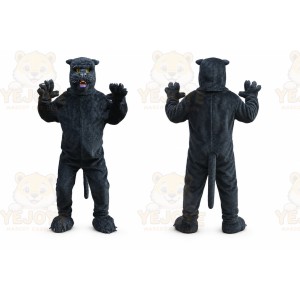 Black Panther Mascot Costume with Custom Logo